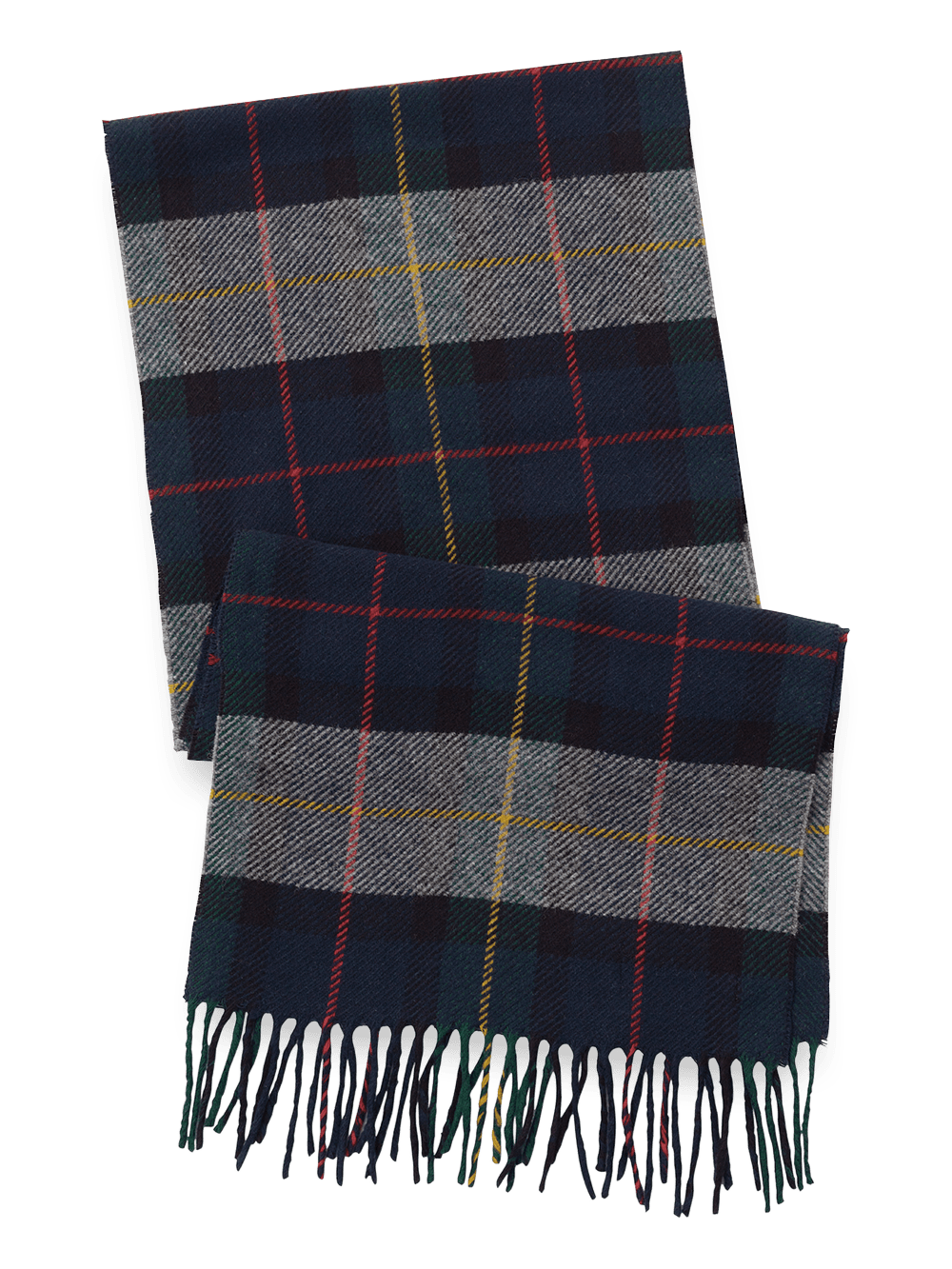 Product Image of Tartan Plaid Wool Scarf-Navy Multi