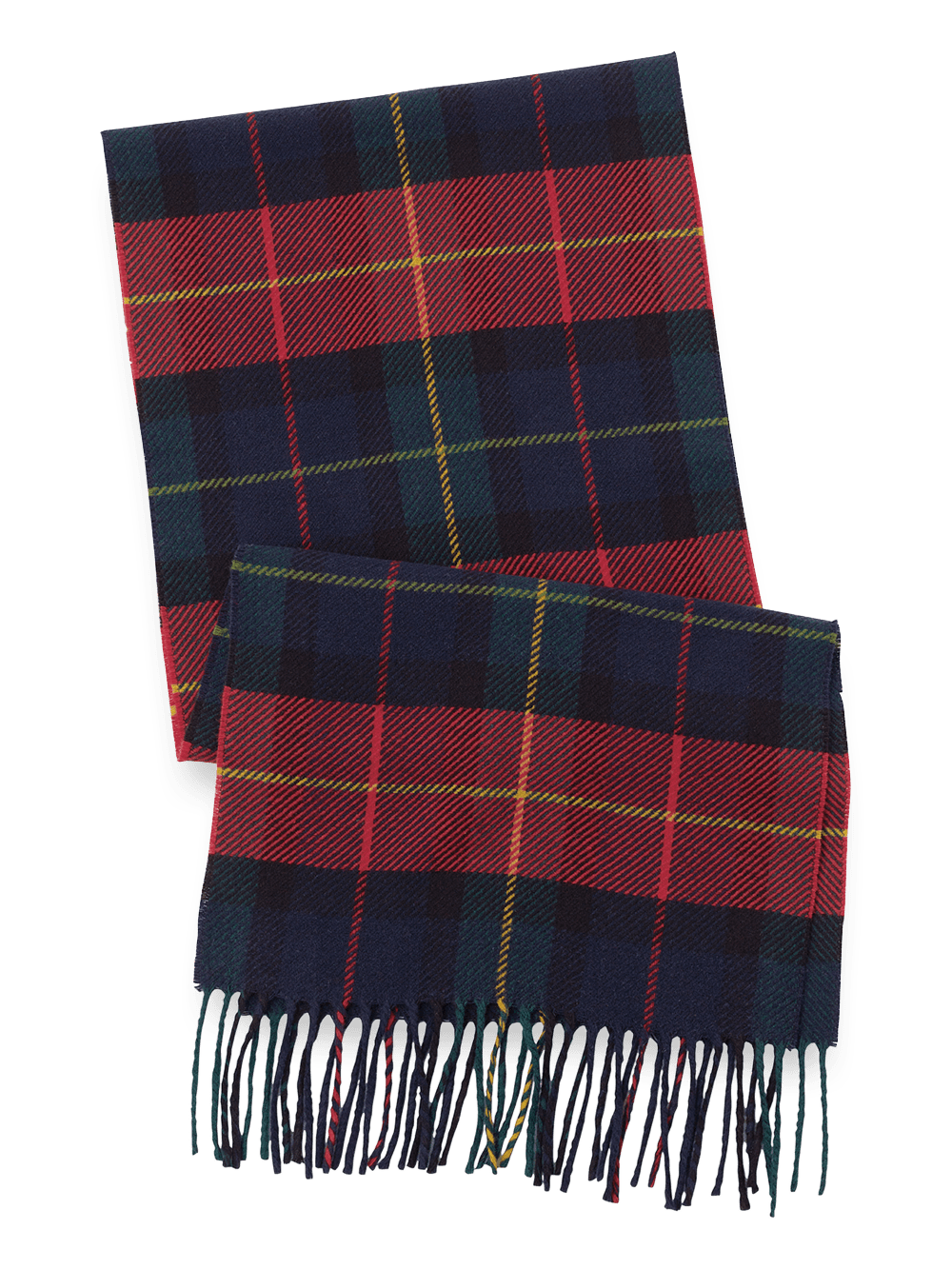 Product Image of Tartan Plaid Wool Scarf-Red Multi