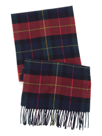 Tartan Plaid Wool Scarf - Red Multi