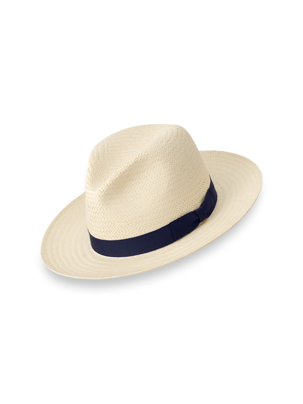 Product Image of Straw Fedora With Ribbon Band-Natural