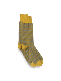 Stripe Cotton Blend Socks - Yellow Multi