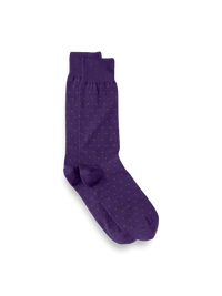 Dot Cotton Blend Sock - Purple Multi