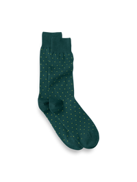 Dot Cotton Blend Sock - Green Multi