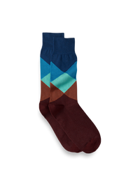Argyle Cotton Blend Sock - Multi
