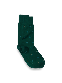 Medallion Cotton Blend Sock - Green