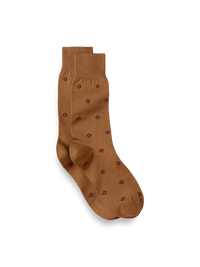 Medallion Cotton Blend Sock - Bronze