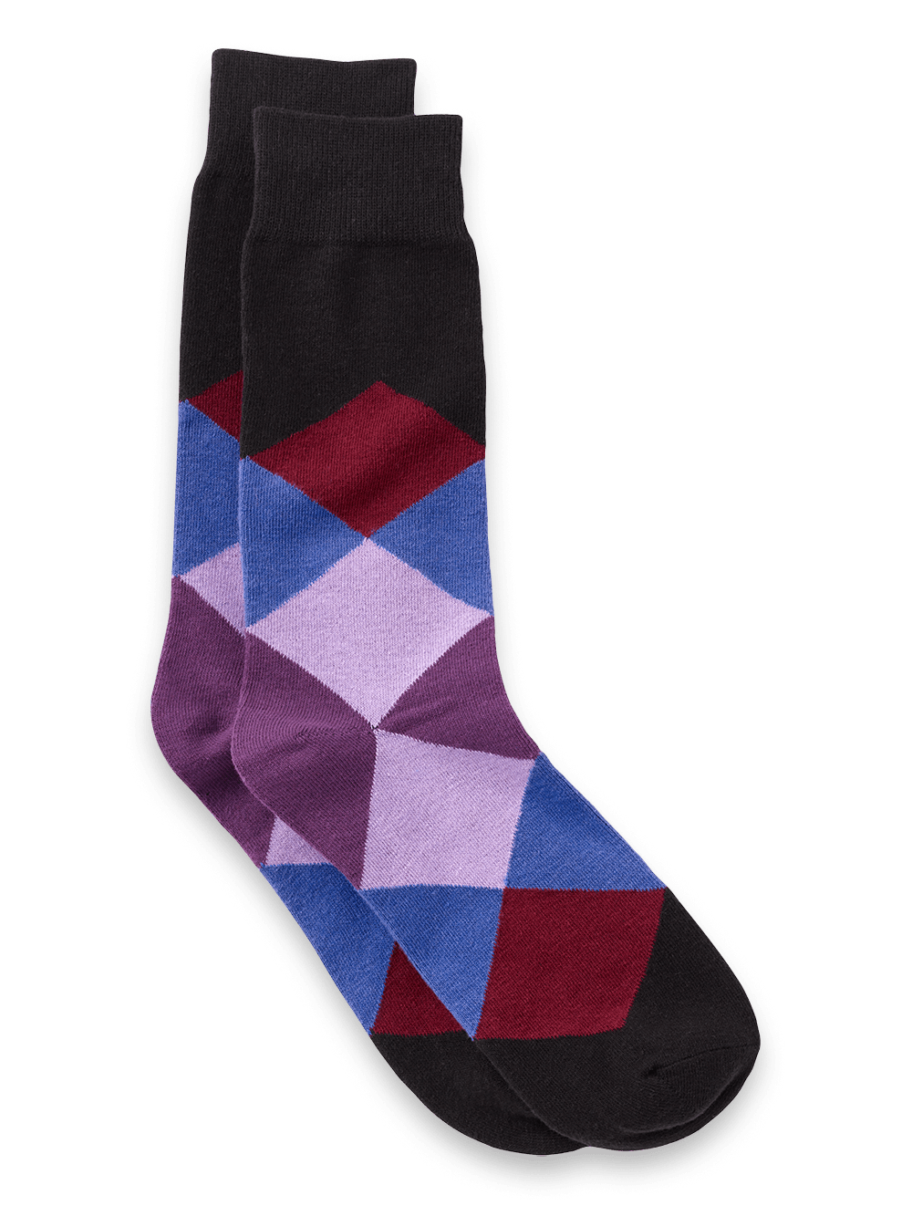 Product Image of Argyle Cotton Blend Sock-Purple Multi