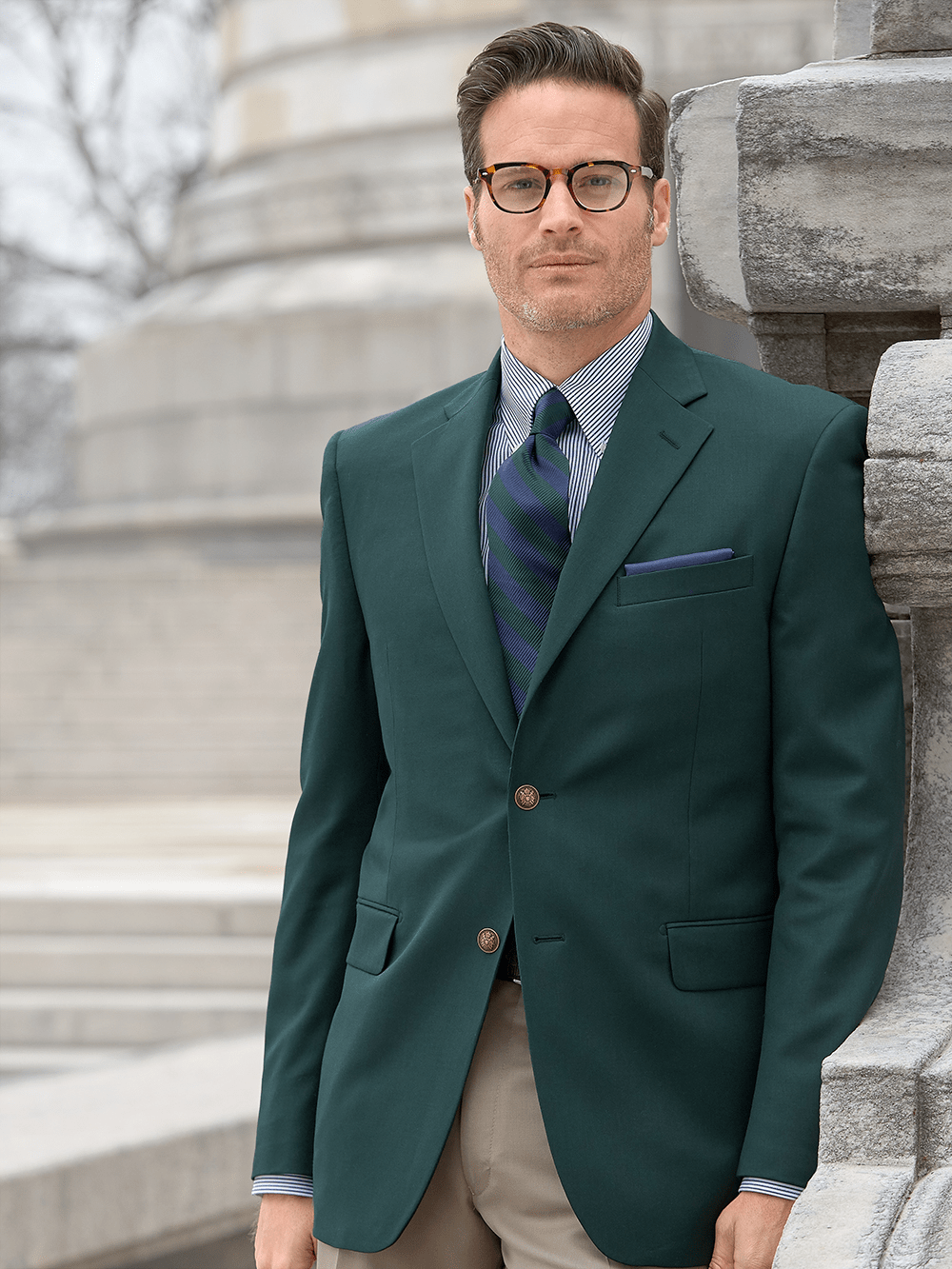 Product Image of Classic Fit Wool Travel Blazer-Hunter