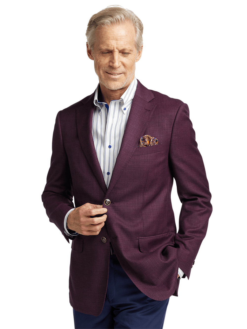 Alternate Image of Wool Single Breasted Notch Lapel Sport Coat-1