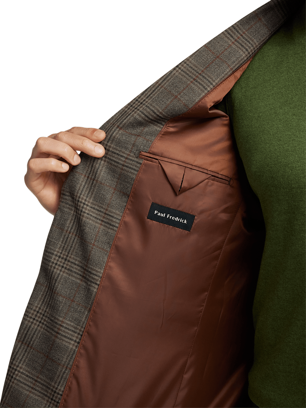 Alternate Image of Wool Plaid Single Breasted Notch Lapel Sport Coat-3