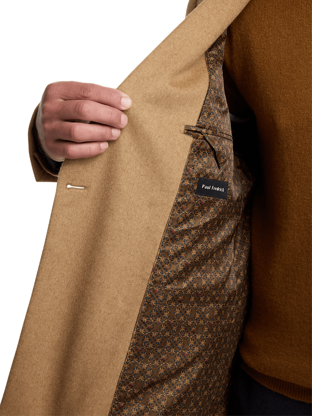 Alternate Image of Camel Hair Double Breasted Peak Lapel Sport Coat-3