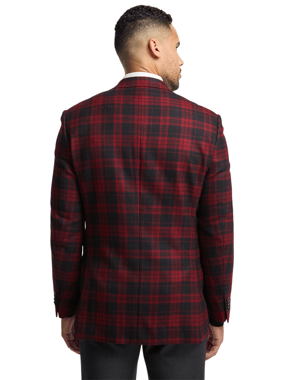 Alternate Image of Wool Plaid Single Breasted Notch Lapel Sport Coat-6