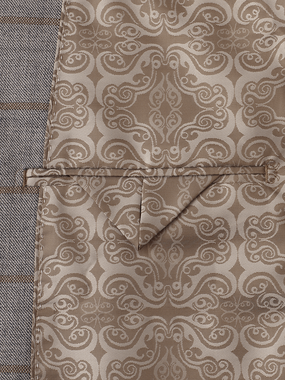 Alternate Image of Wool Windowpane Single Breasted Peak Lapel Sport Coat-1