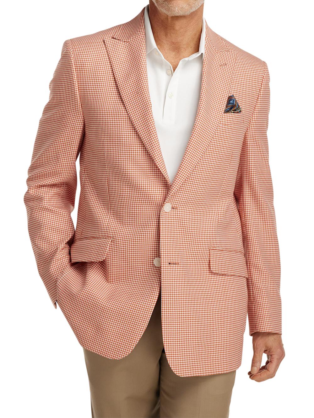Alternate Image of Wool Houndstooth Single Breasted Peak Lapel Sport Coat-1