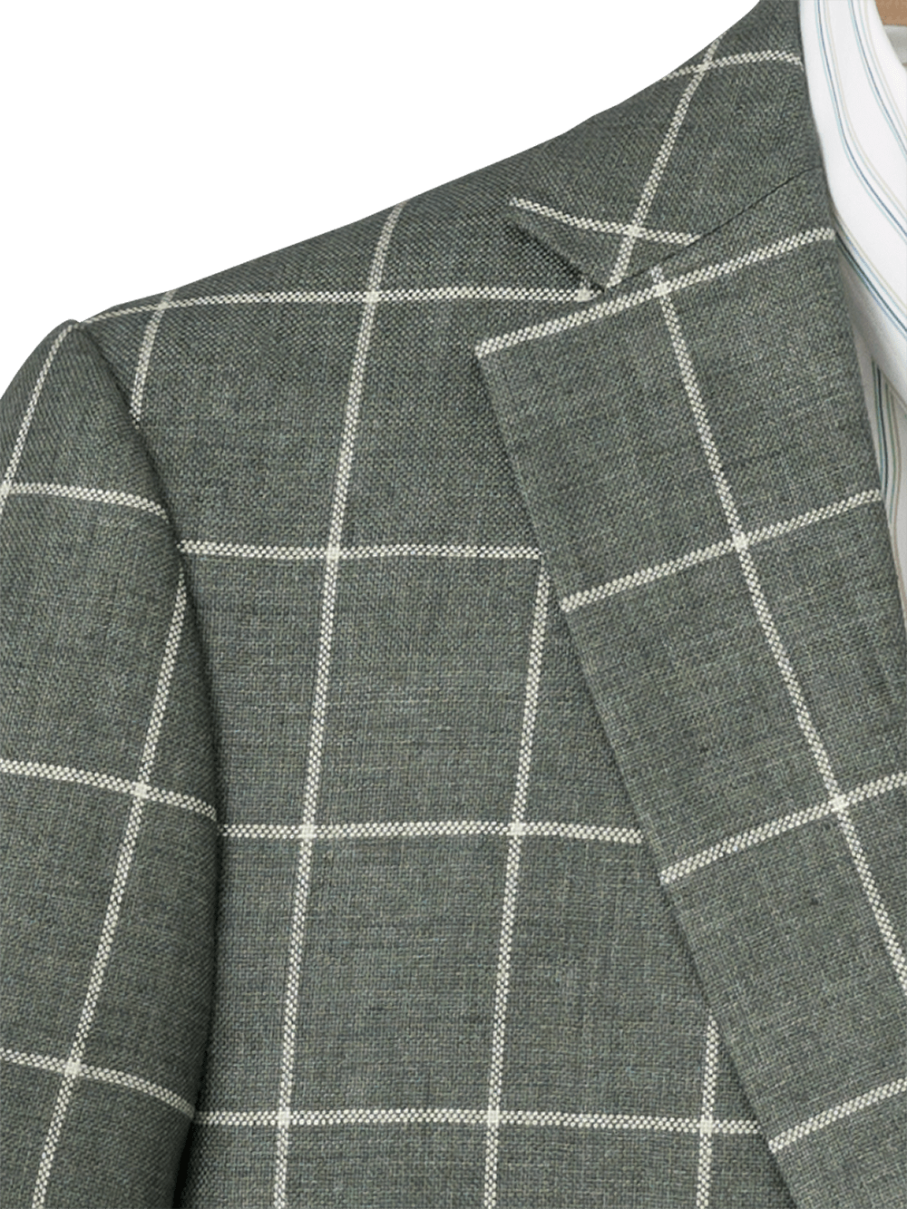 Alternate Image of Linen Windowpane Single Breasted Notch Lapel Sport Coat-3
