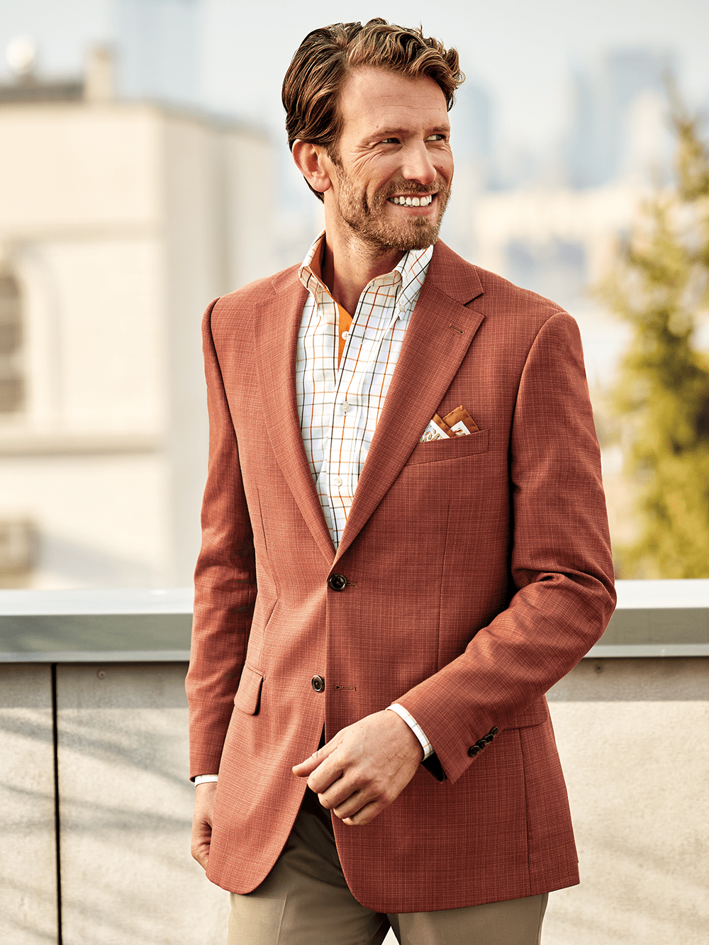 Alternate Image of Wool Single Breasted Notch Lapel Sport Coat-1
