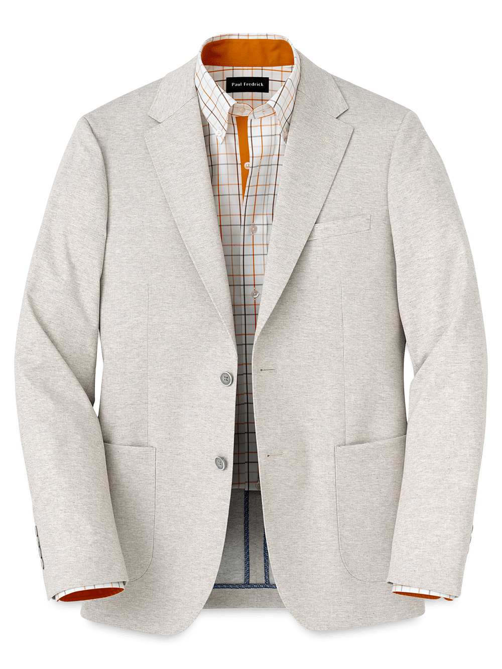 Product Image of Microfiber Knit Stretch Notch Lapel Sport Coat-Oatmeal