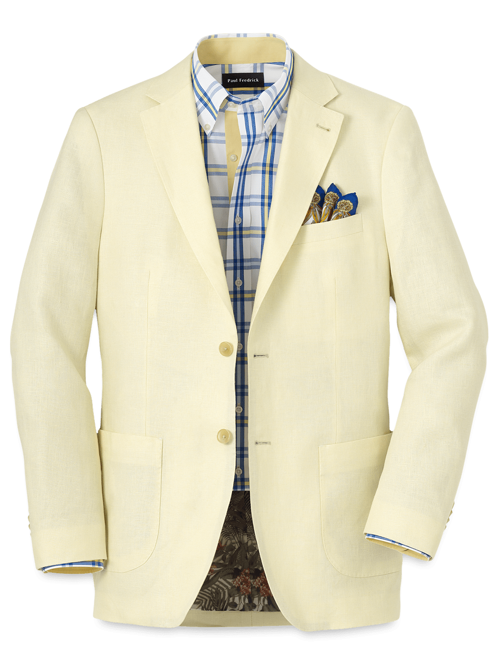 Product Image of Linen Single Breasted Notch Lapel Sport Coat-Butter