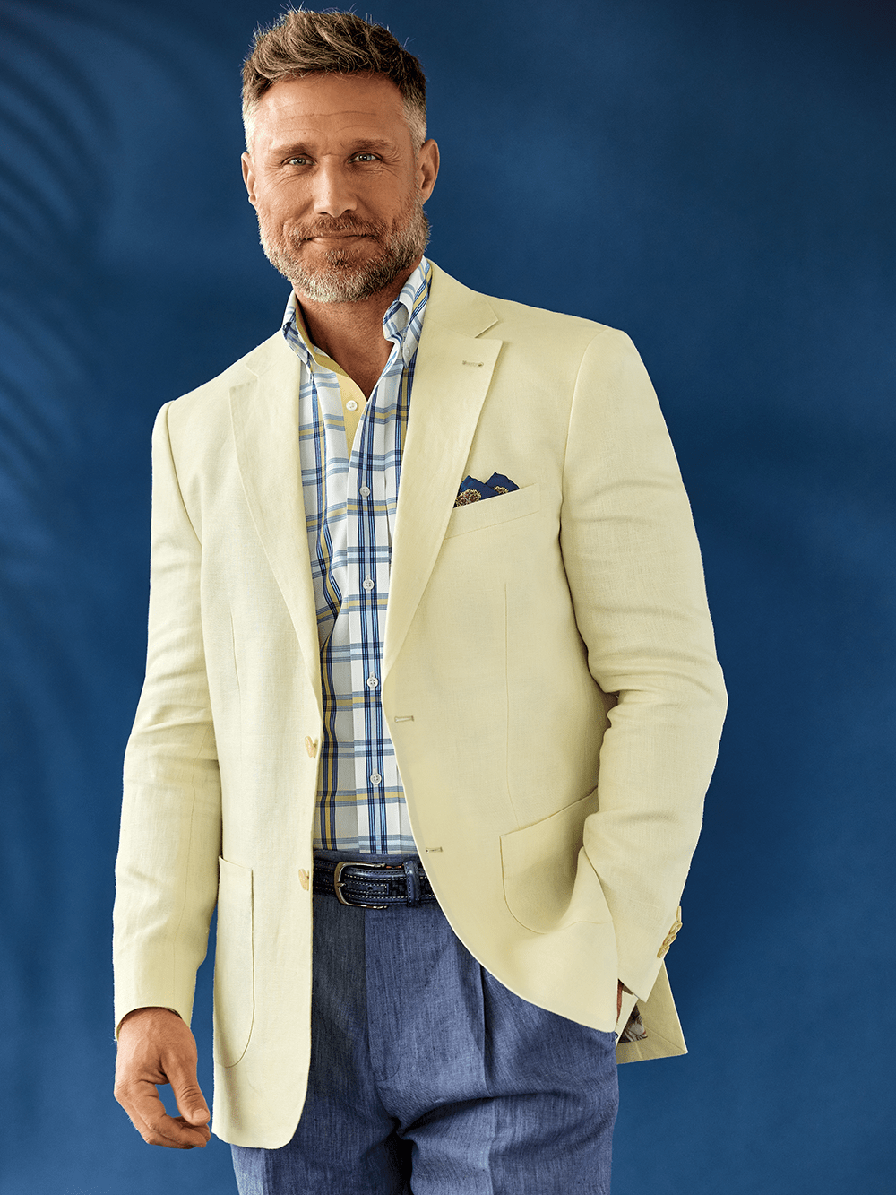 Alternate Image of Linen Single Breasted Notch Lapel Sport Coat-1