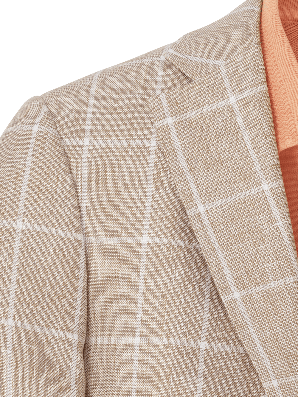 Alternate Image of Linen Windowpane Single Breasted Notch Lapel Sport Coat-3