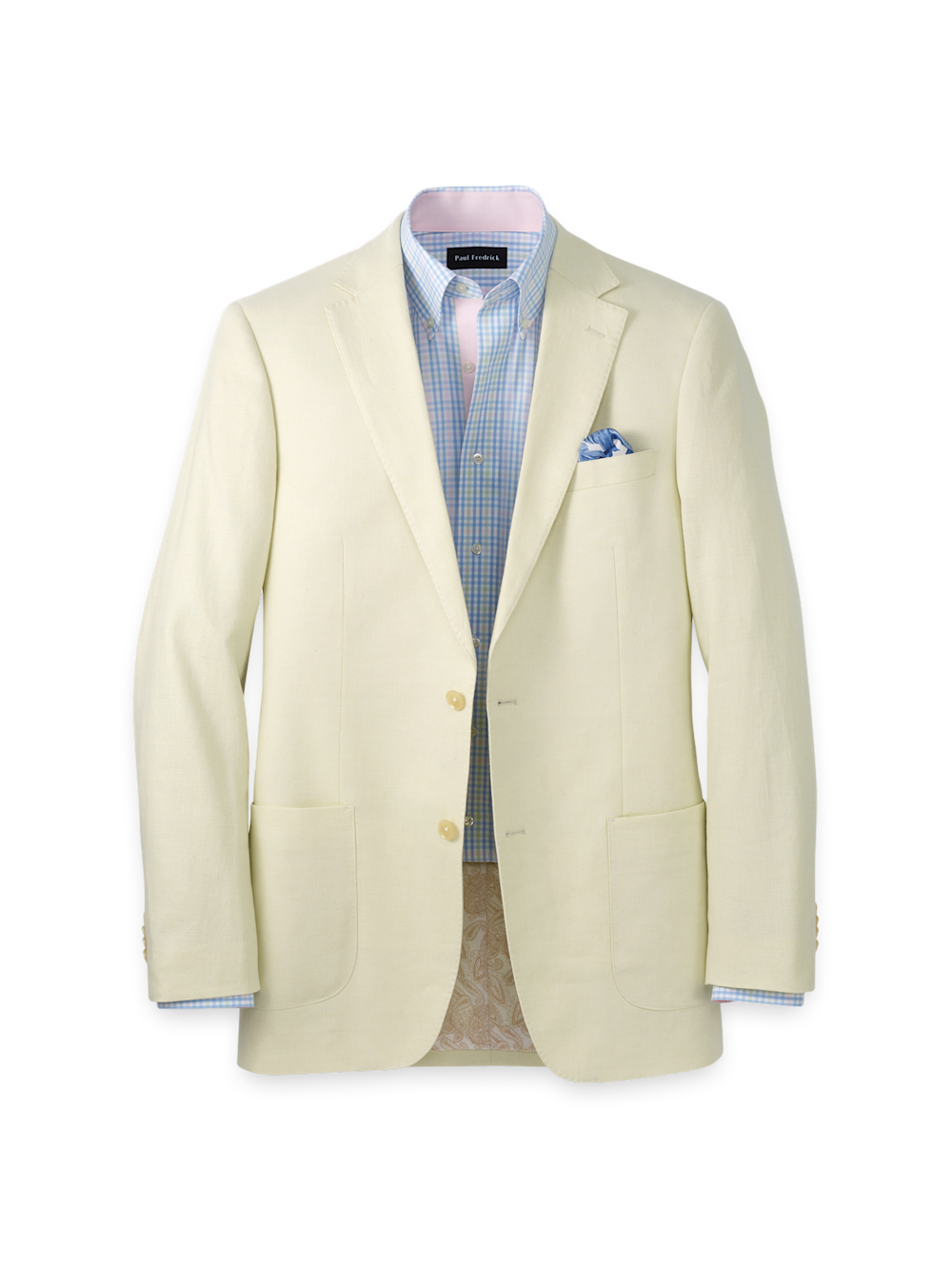 Product Image of Linen Blend Single Breasted Notch Lapel Sport Coat-Butter