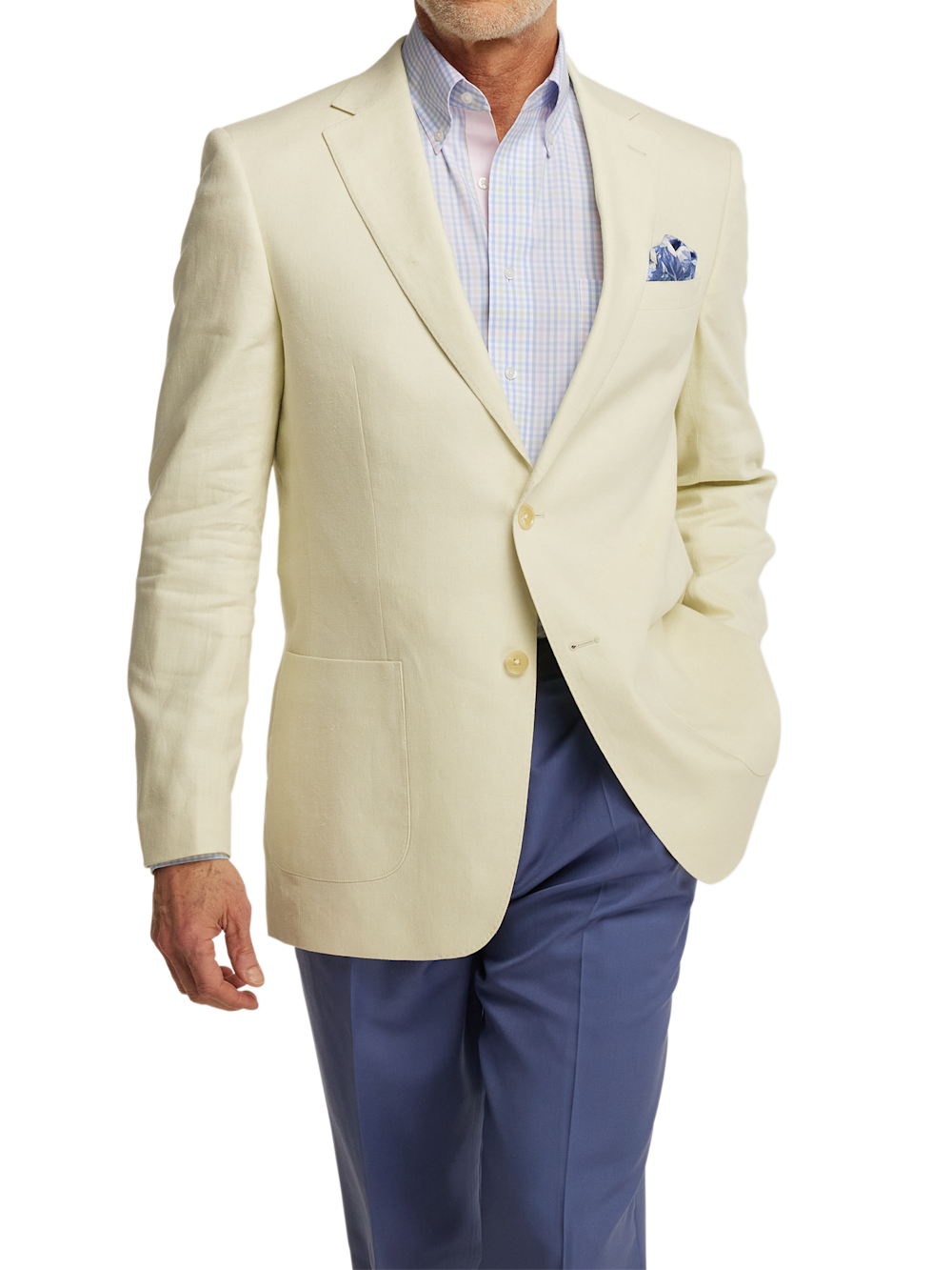 Alternate Image of Linen Blend Single Breasted Notch Lapel Sport Coat-1