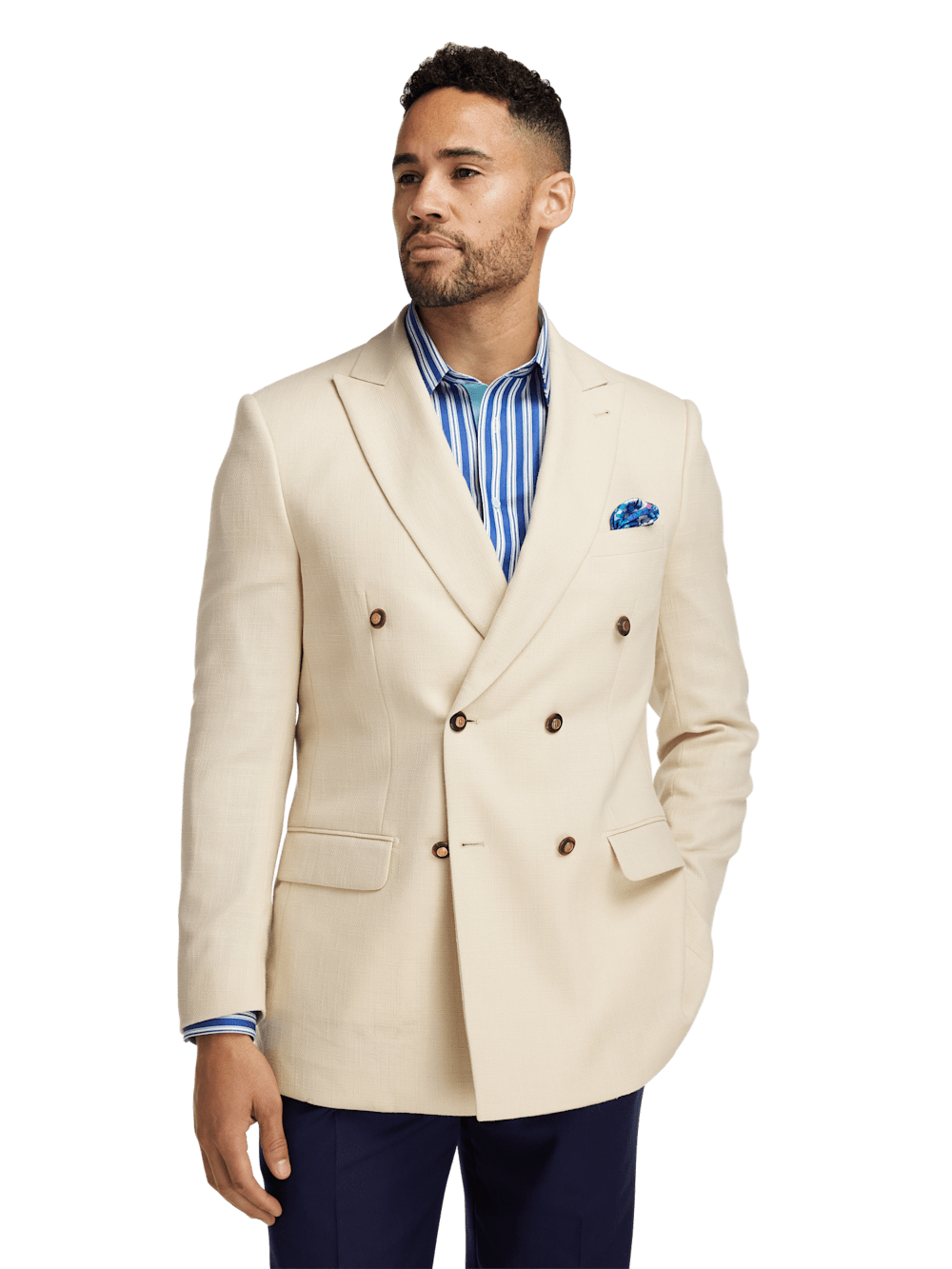 Alternate Image of Wool Blend Double Breasted Peak Lapel Sport Coat-1