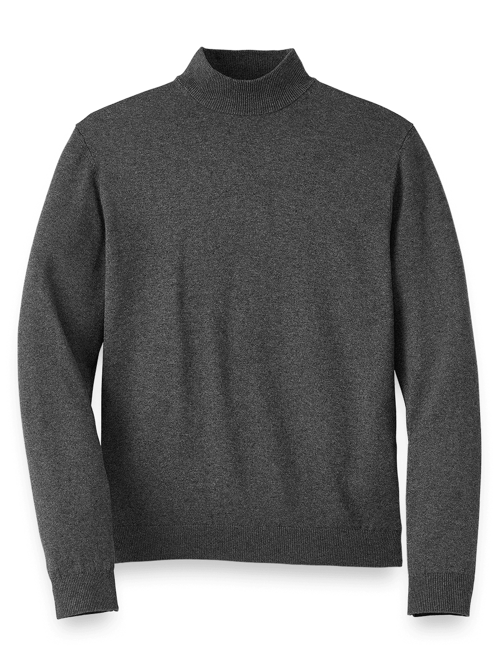 Product Image of Silk Cotton And Cashmere Mock Neck Sweater-Grey