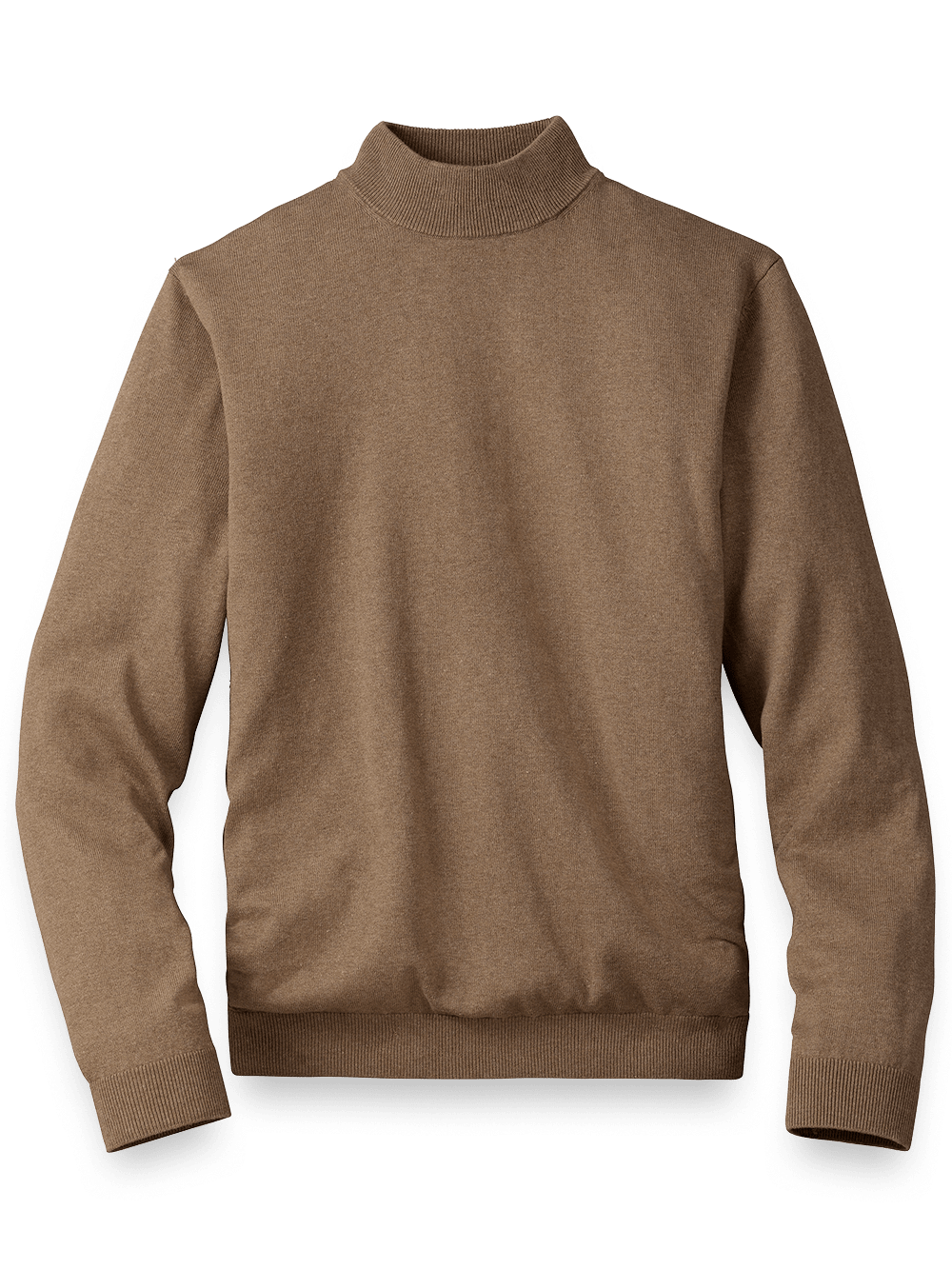 Product Image of Silk Cotton And Cashmere Mock Neck Sweater-Camel