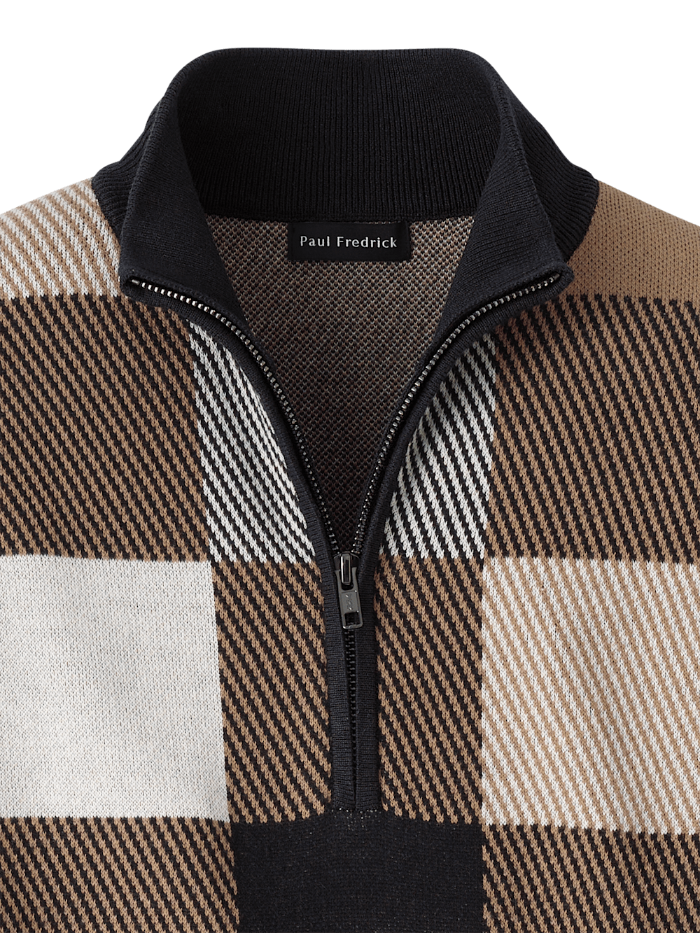 Alternate Image of Cotton Quarter Zip Mock Neck Sweater-5