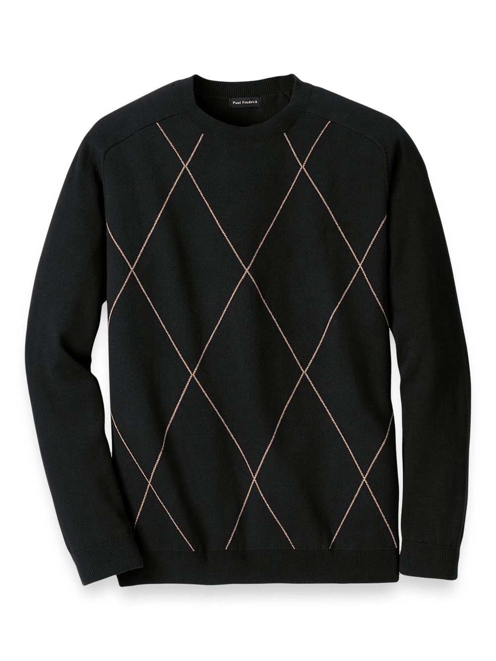 Product Image of Cotton Crew Neck Sweater-Black