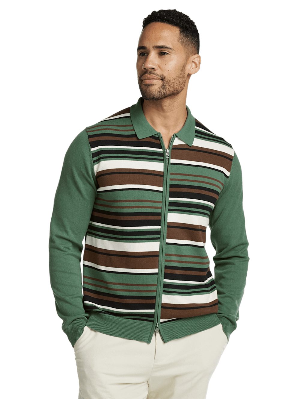 Alternate Image of Cotton Full Zip Polo-1