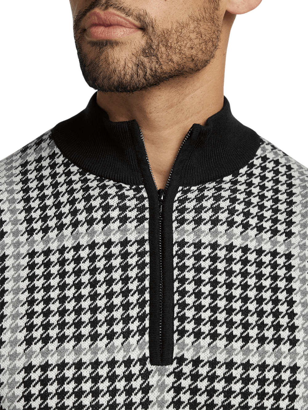 Alternate Image of Cotton Quarter Zip Mock Neck Sweater-2