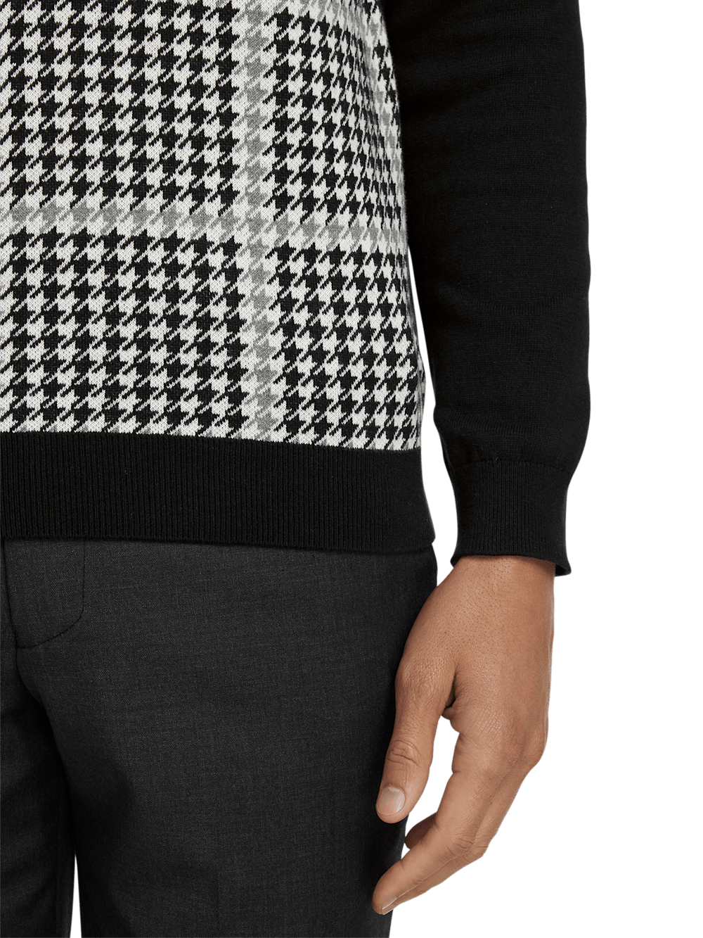Alternate Image of Cotton Quarter Zip Mock Neck Sweater-3