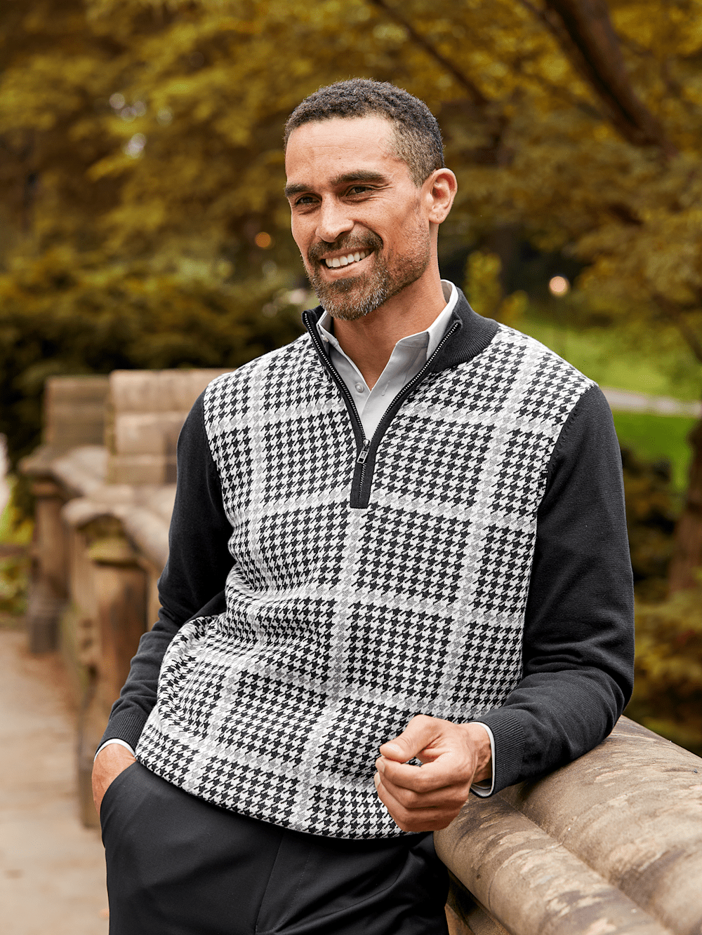 Alternate Image of Cotton Quarter Zip Mock Neck Sweater-6