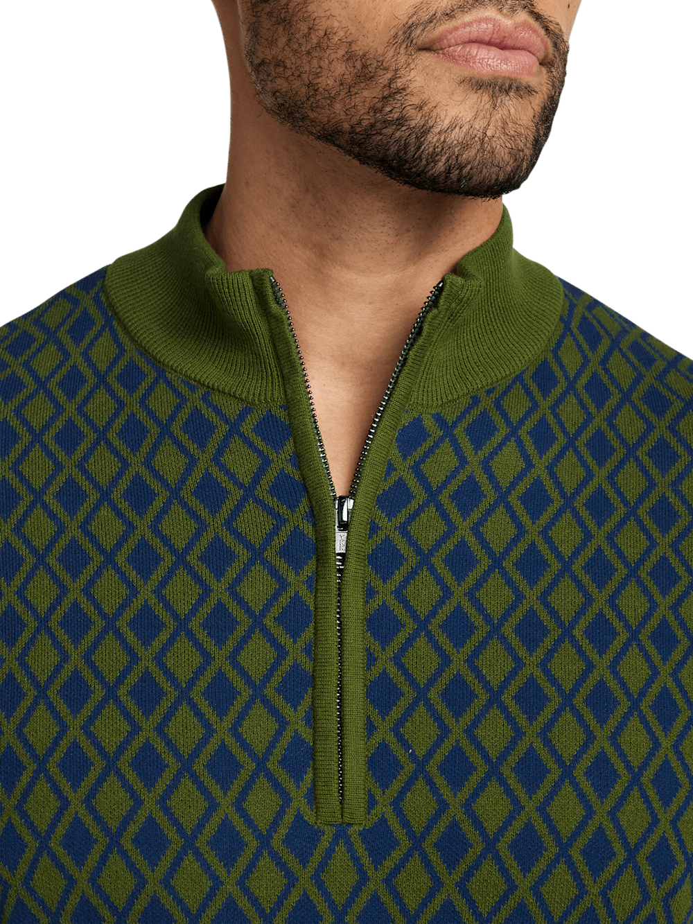 Alternate Image of Cotton Quarter Zip Mock Neck Sweater-2
