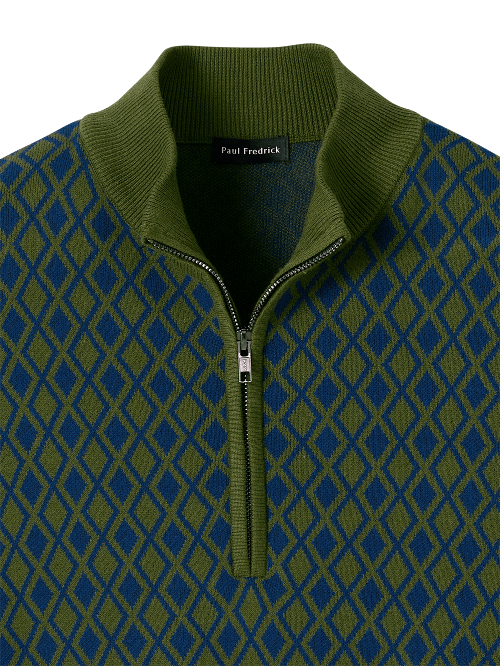 Alternate Image of Cotton Quarter Zip Mock Neck Sweater-5