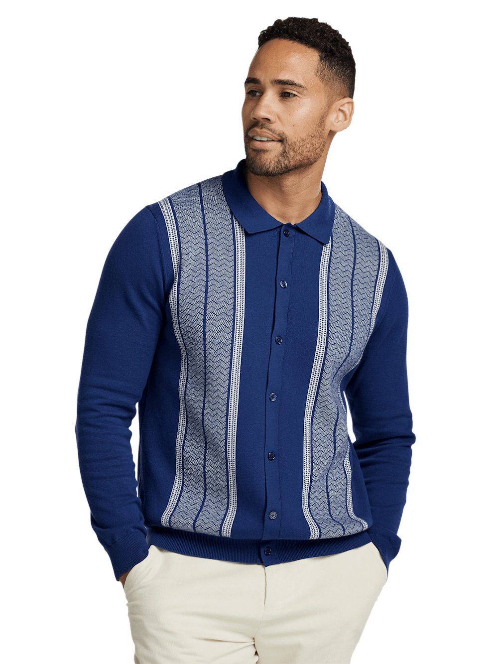 Alternate Image of Cotton Button Front Polo-1