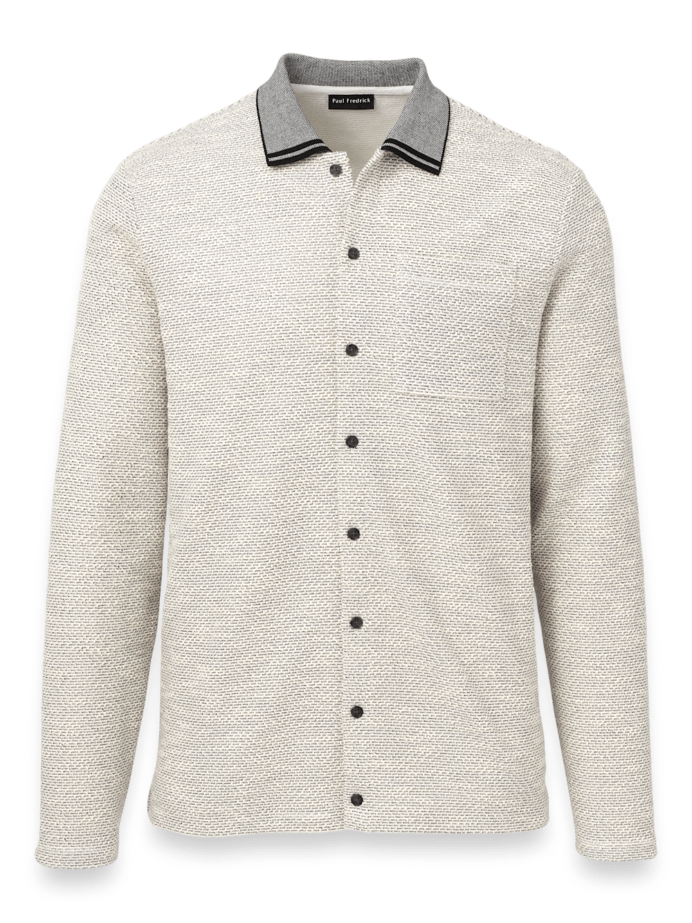 Product Image of Polyester Blend Button Front Polo-White