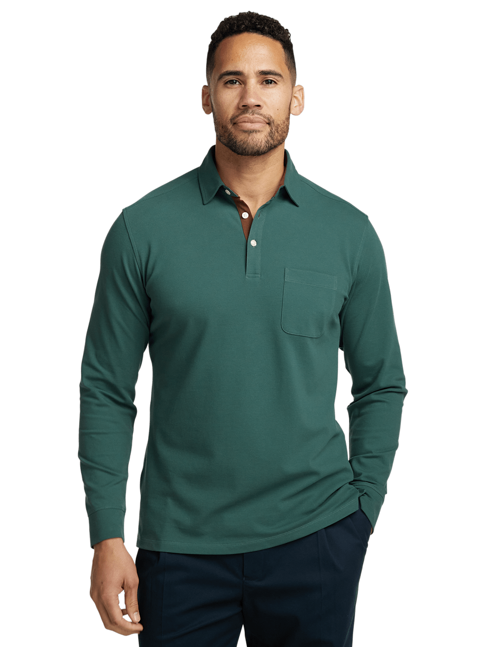 Alternate Image of Cotton/spandex Pique Three Button Polo-1