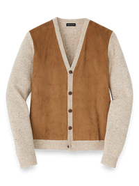 Donegal Button Front Cardigan Sweater - Ivory