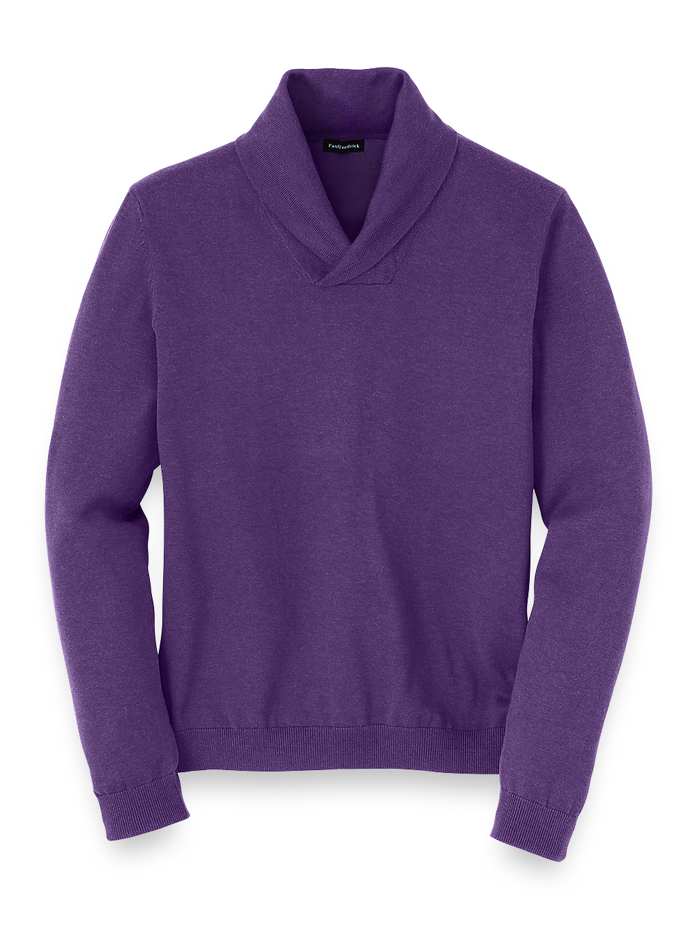 Product Image of Supima Cotton Shawl Collar Sweater-Purple
