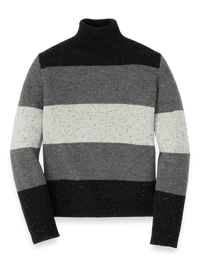 Donegal Turtleneck Sweater - Black