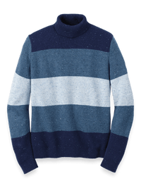Donegal Turtleneck Sweater - Blue