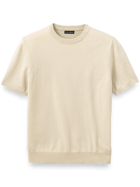 Supima Cotton Crew Neck Sweater - Ivory