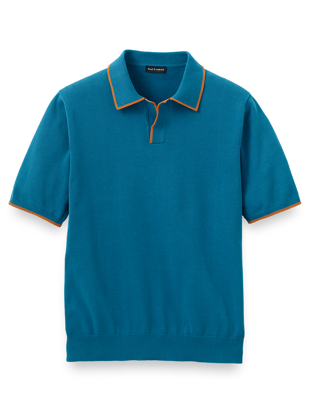 Product Image of Supima Cotton V-neck Polo-Dark Teal