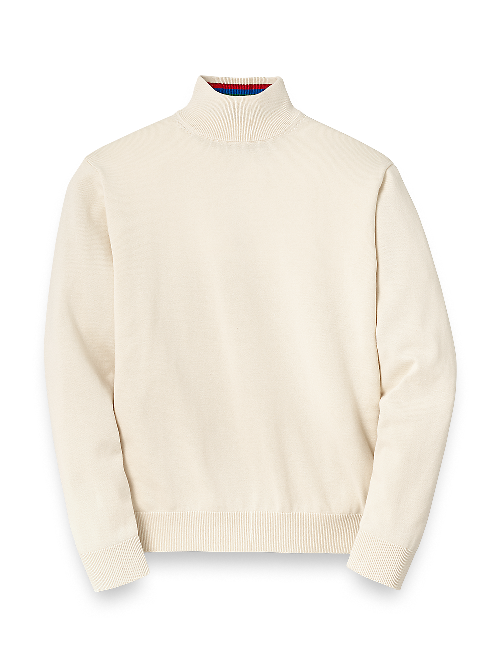 Product Image of Supima Cotton Mock Neck Sweater-Ivory