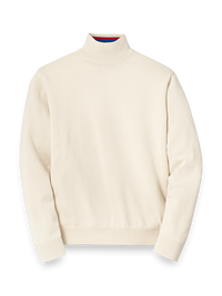 Supima Cotton Mock Neck Sweater - Ivory