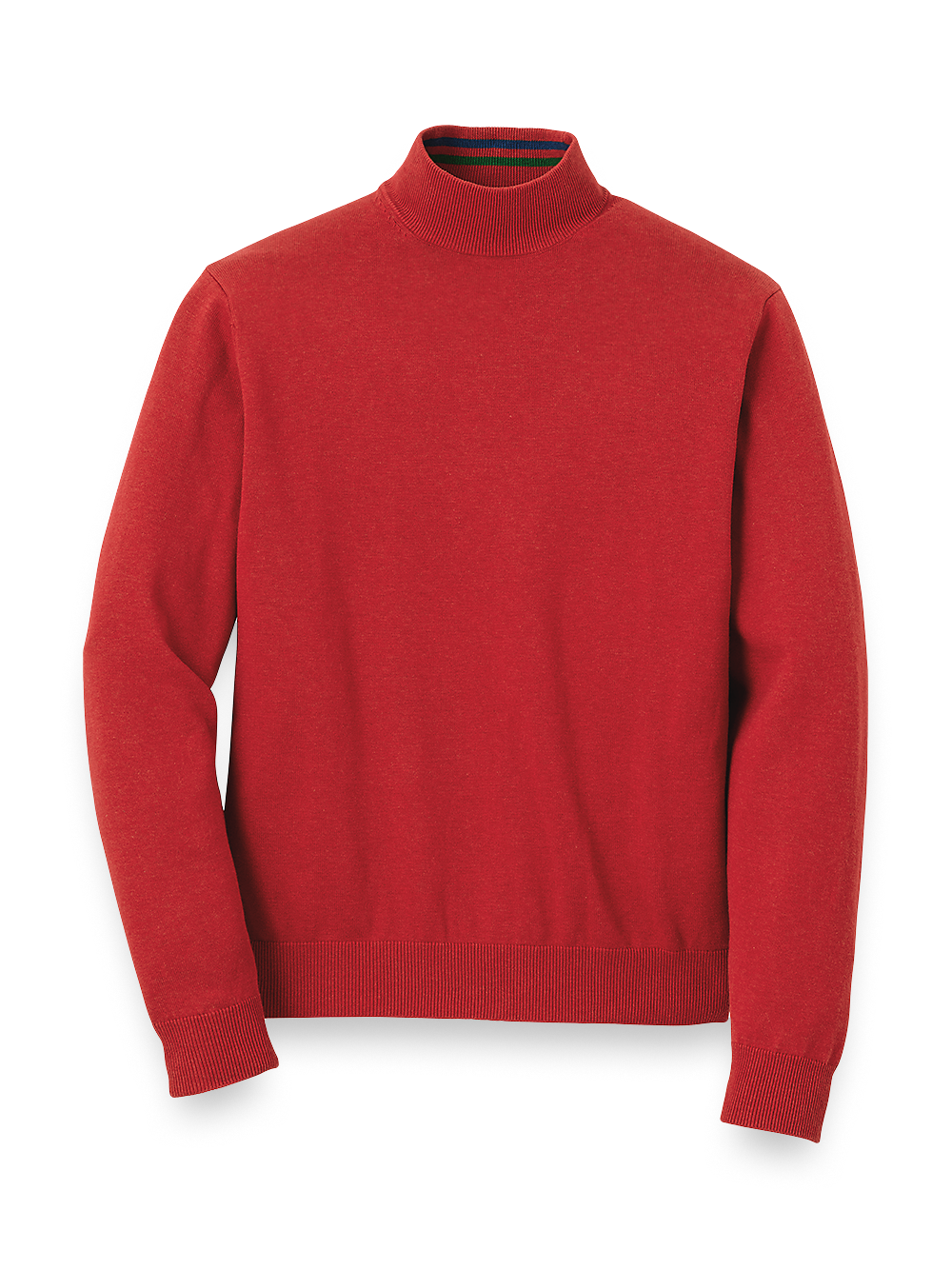 Product Image of Supima Cotton Mock Neck Sweater-Red