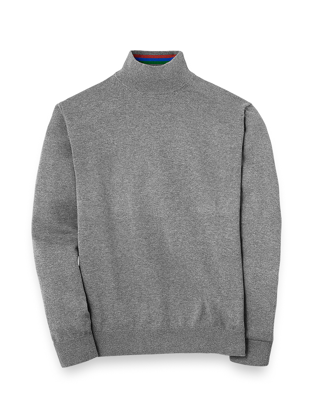 Product Image of Supima Cotton Mock Neck Sweater-Medium Grey